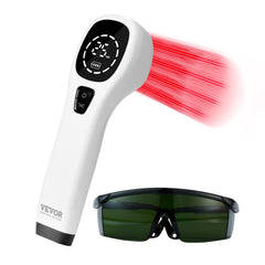VEVOR Red Light Therapy Device Portable Red Light Therapy for Body and Pets Handheld Red Light Healing Device with LED Display for Muscle Pain Relief & Dog Cats (12 * 650nm + 4 * 808nm)